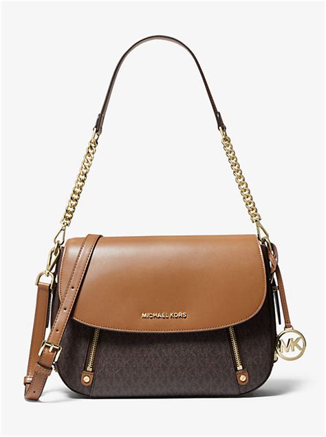 michael kors bedford medium crescent shoulder|Bedford Legacy Medium Logo and Leather Shoulder Bag.